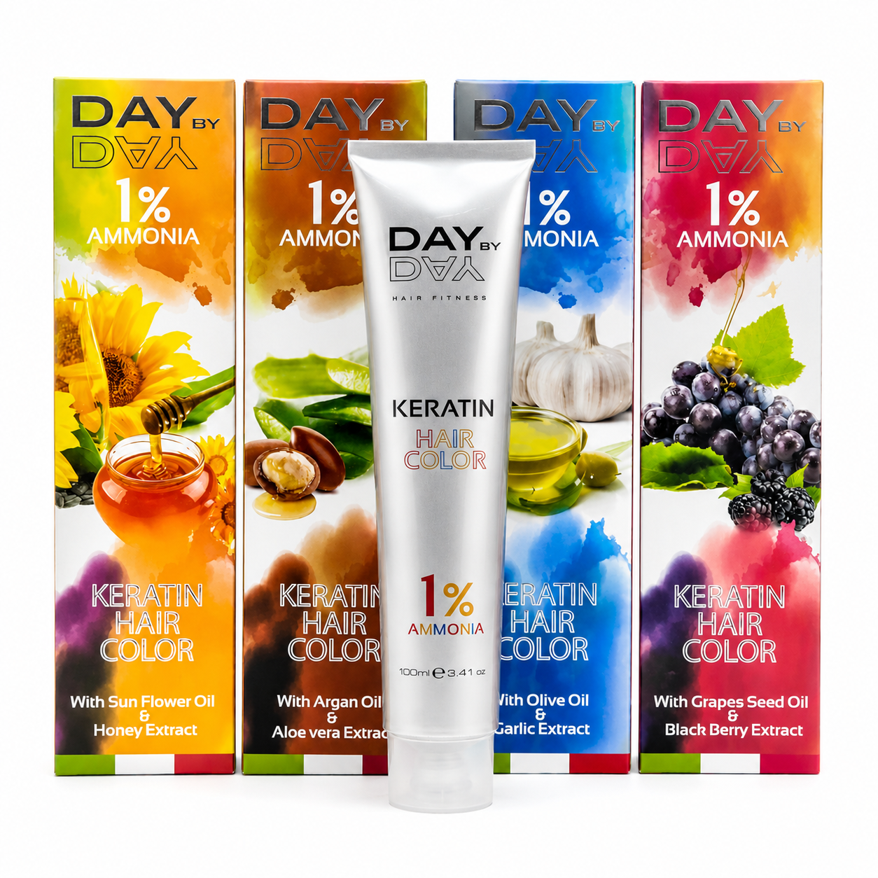 DAY BY DAY 1% AMMONIA  KERATIN HAIR COLOR