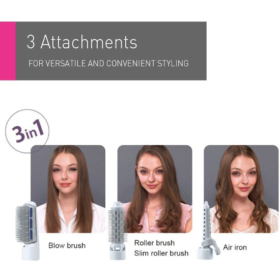 Panasonic Hair Styler with 3 AttachMents White #EH-KA31