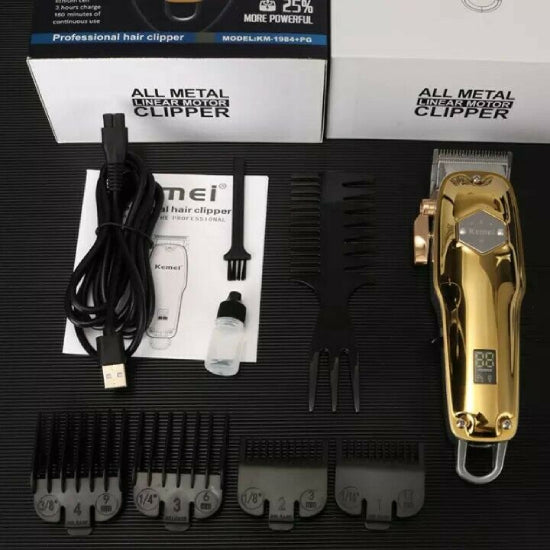 Kemei KM-1984 Hair Clipper LCD Electric Hair Trimmer Powerful Haircut Machine Men Hair Removal #KM-1984