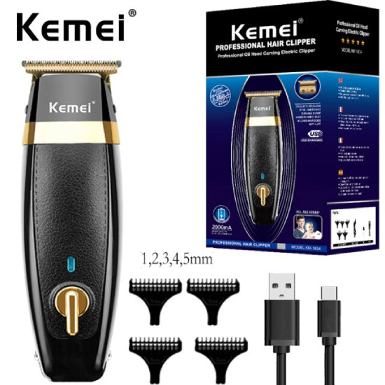 Kemei Professional Men's electric hair clipper USB rechargeable hair clipper multifunctional haircut set #KM-1834