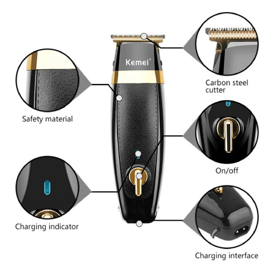 Kemei Professional Men's electric hair clipper USB rechargeable hair clipper multifunctional haircut set #KM-1834
