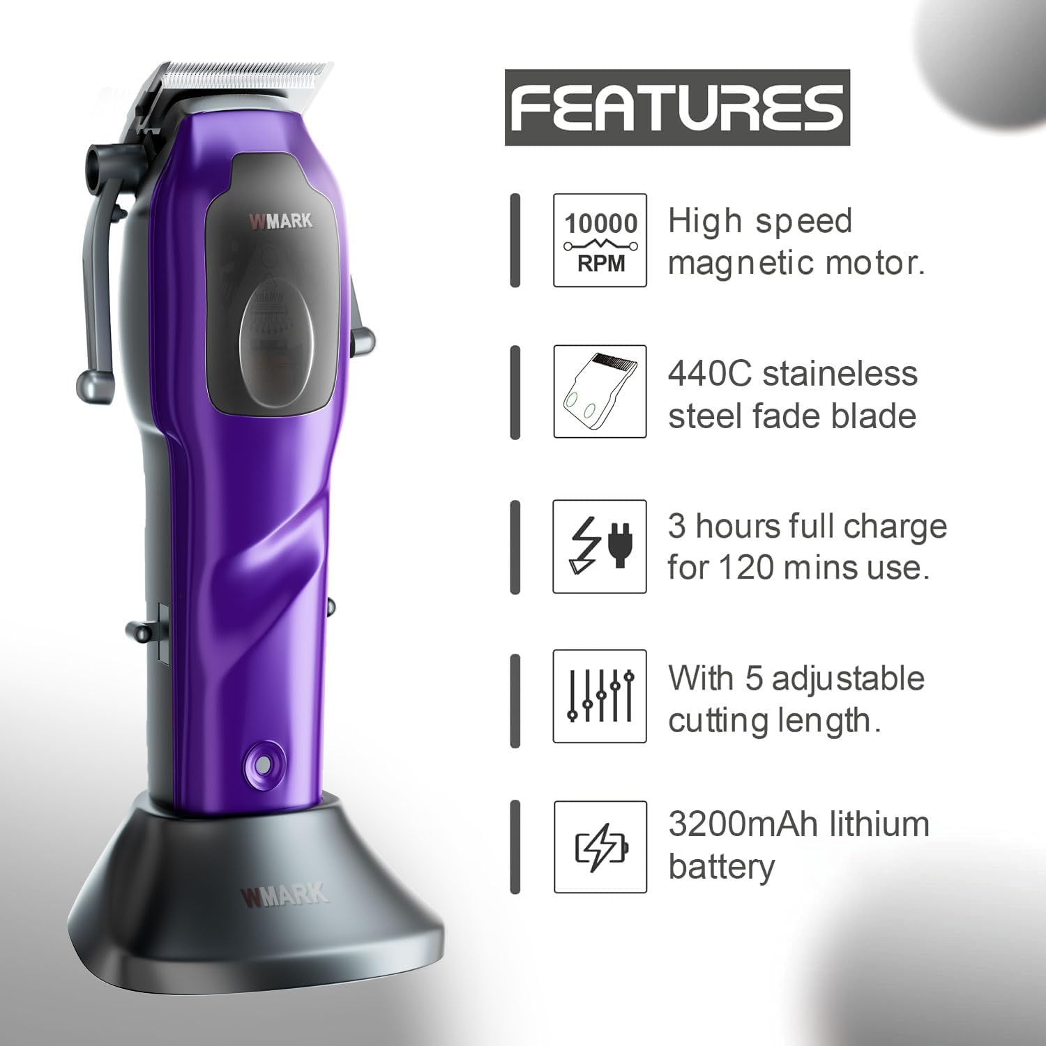 WMARK RECHARGEABLE HAIR CLIPPER NG-9003 SET