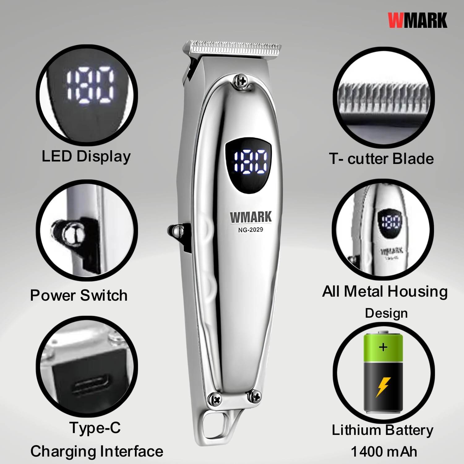WMARK NG-2029 Rechargeable Detail Trimmer