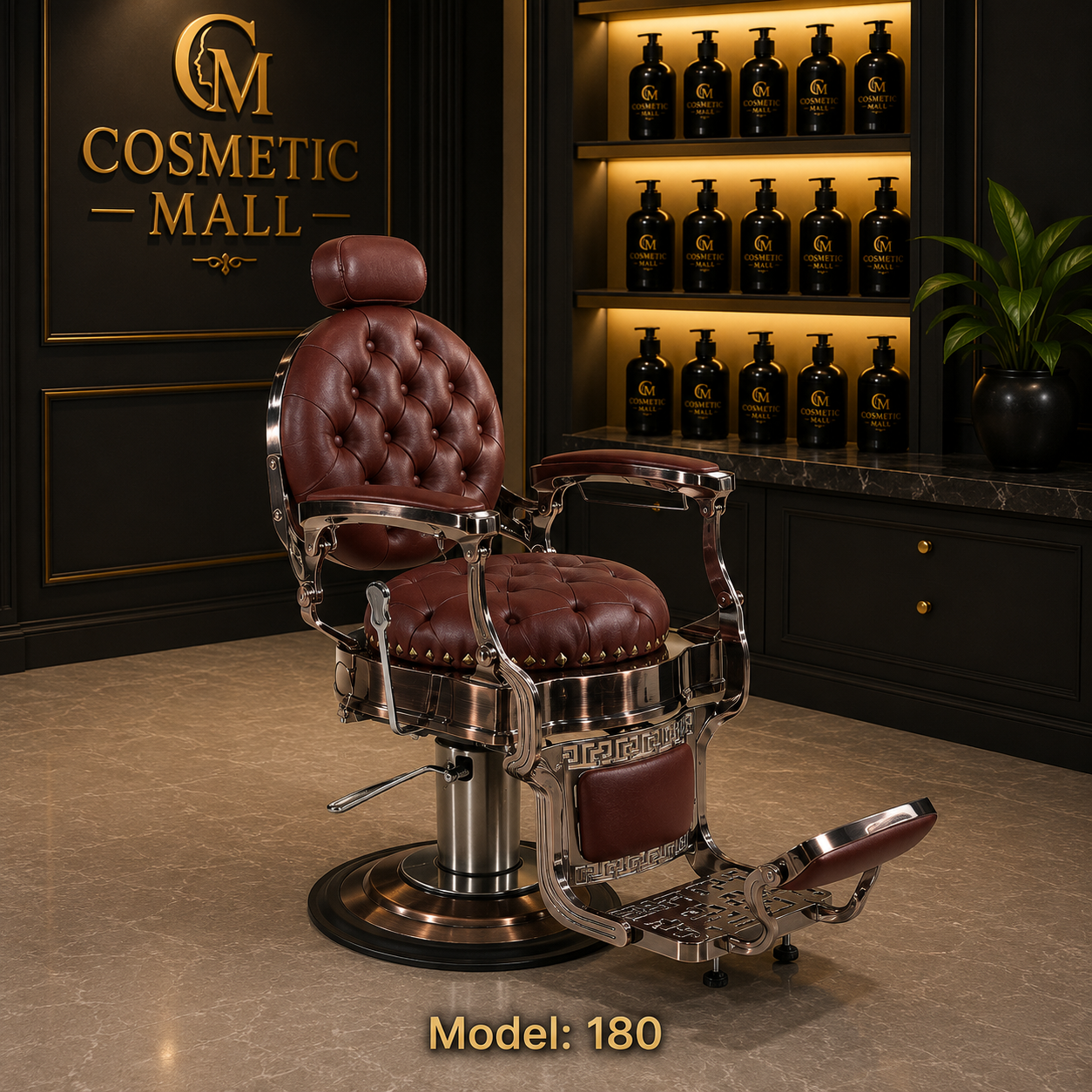Model 180 – Luxury Barber Chair Brown