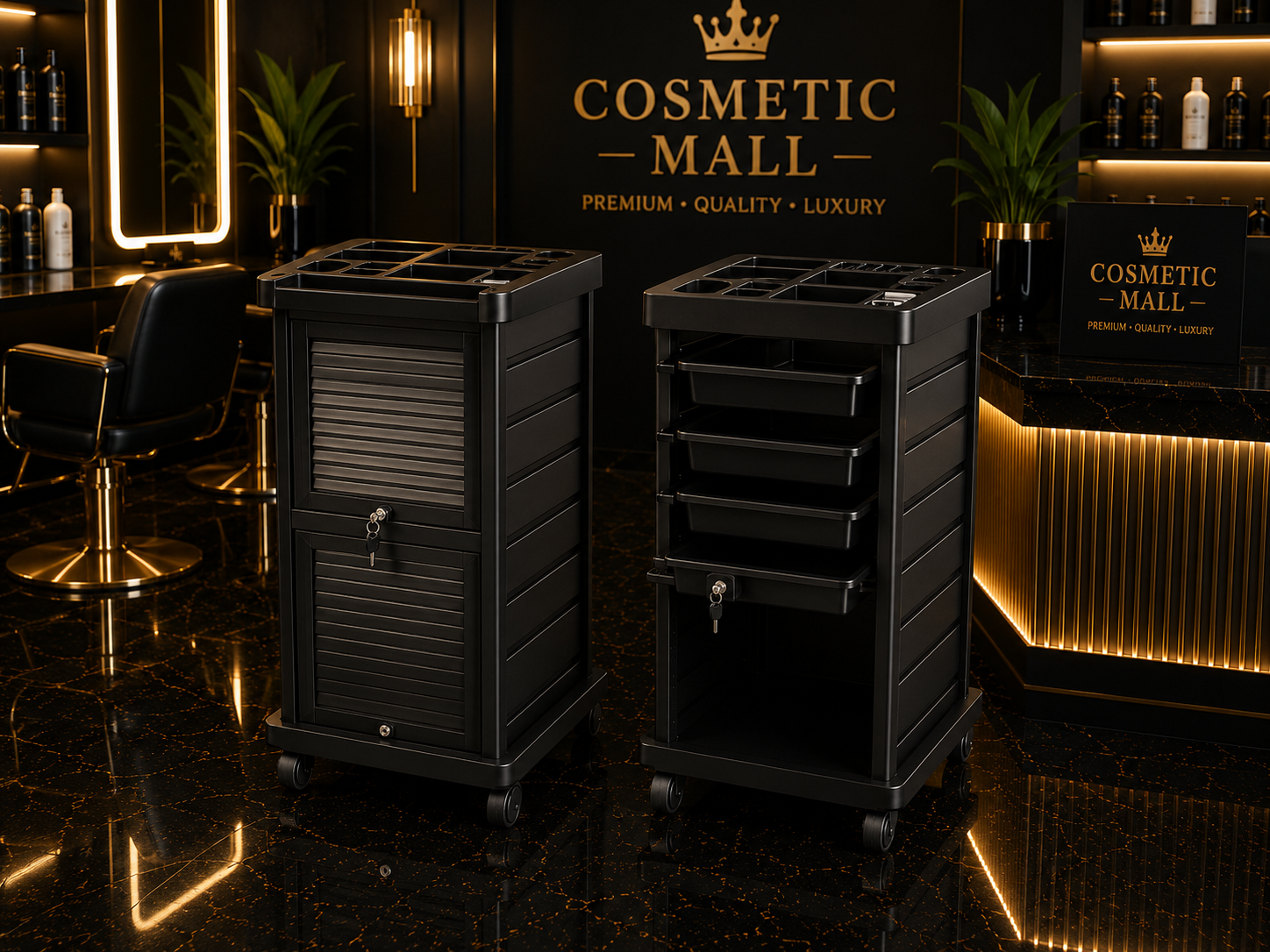 Elite Beauty Lockable Trolley