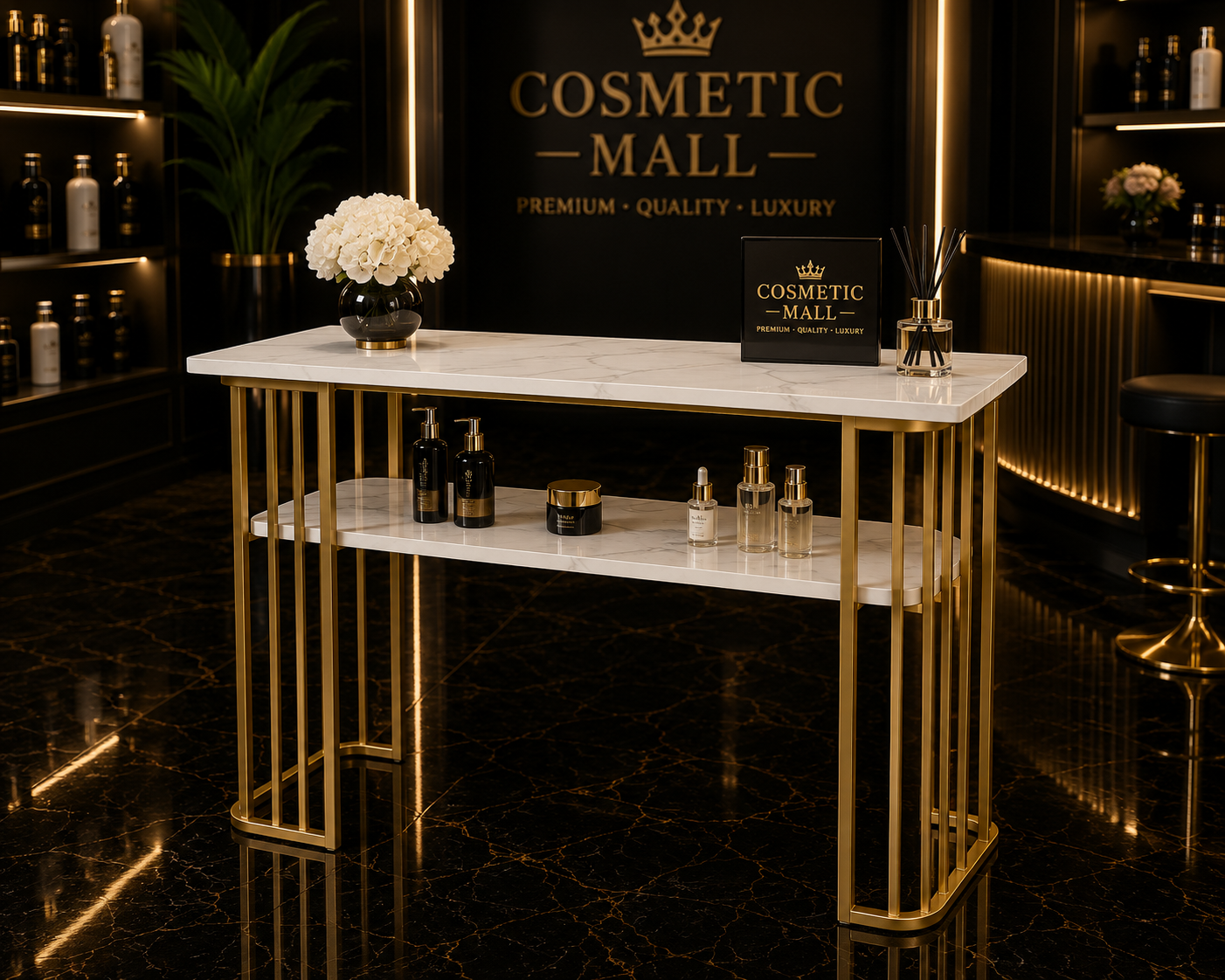 Marble Metal manicure table