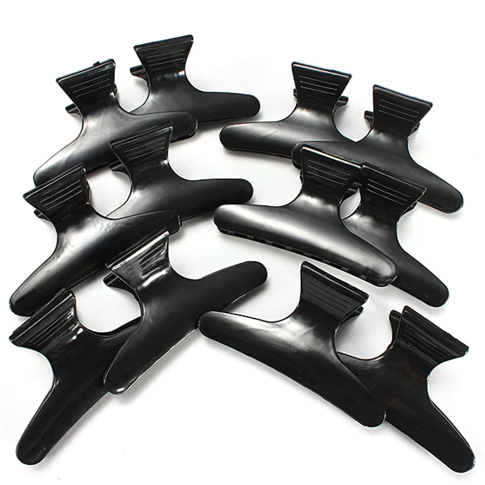 PERFECT ACTIVE Butterfly Hair Clip 12Pcs E-49 Black