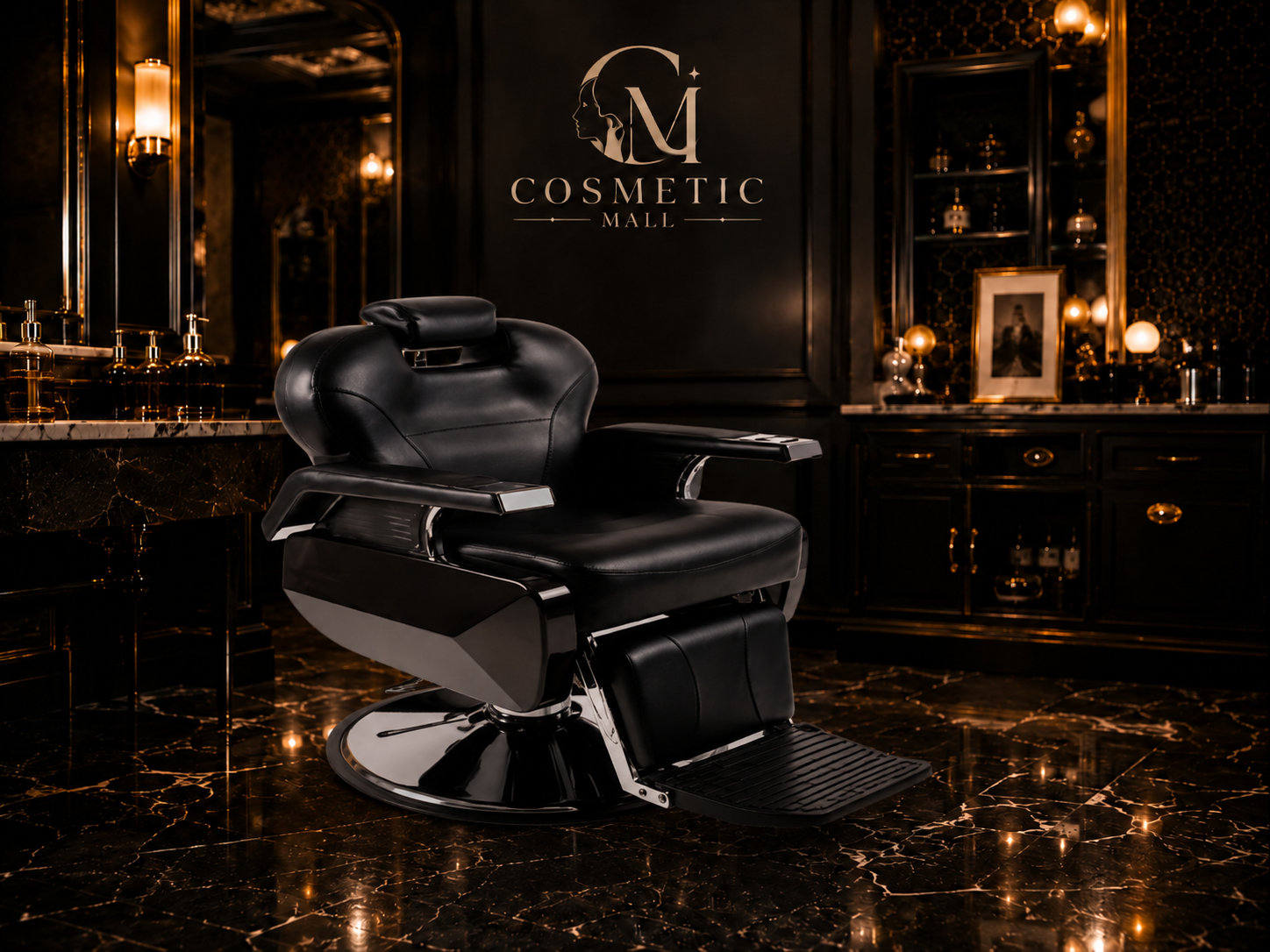 Perfect Active Professional Barber Chair Black
