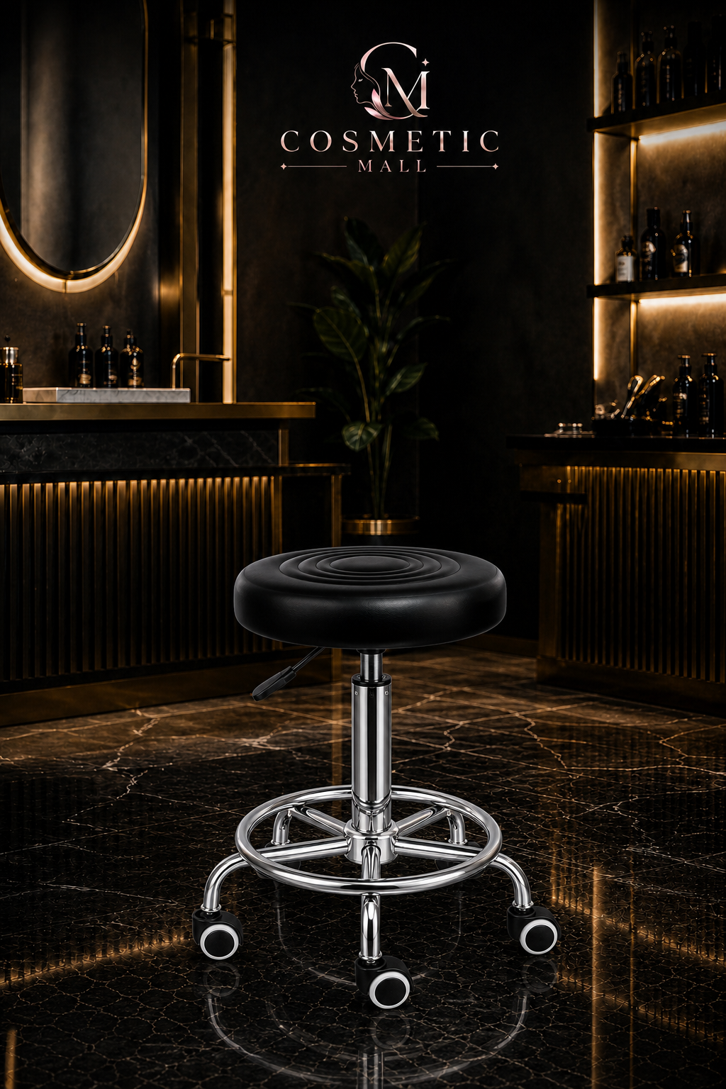 Chair Beauty Stool (No Back Rest) Black