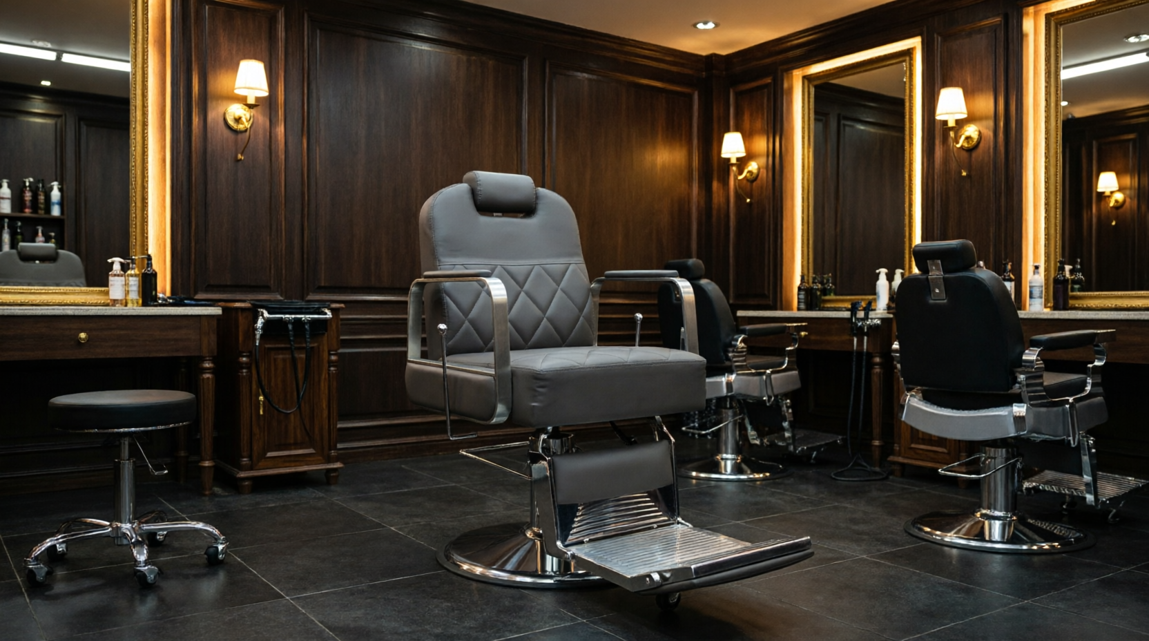 Perfect Active Professional BARBER CHAIR BROWN LT 813BR