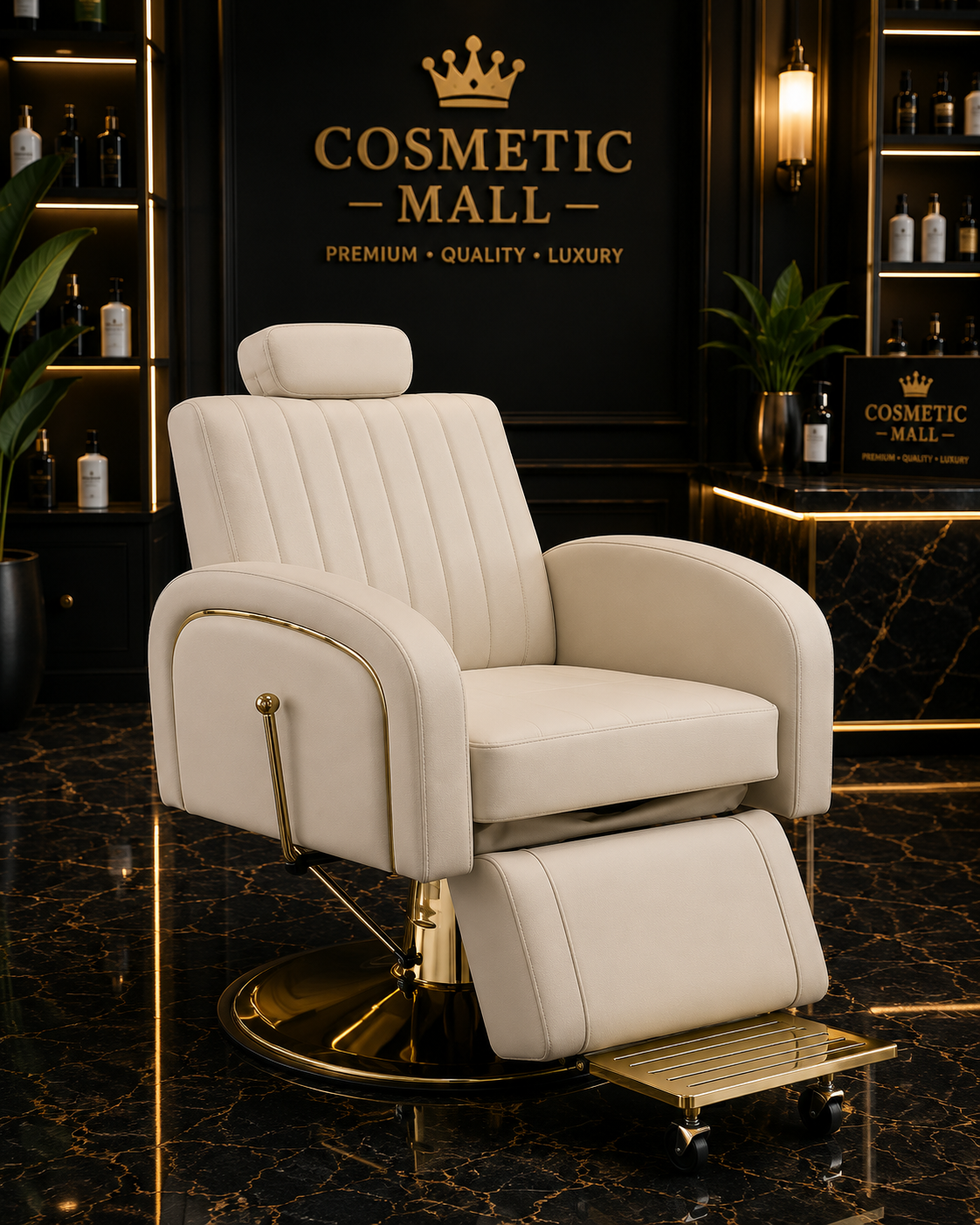 Perfect Active Professional  Salon Barber Chair Beige