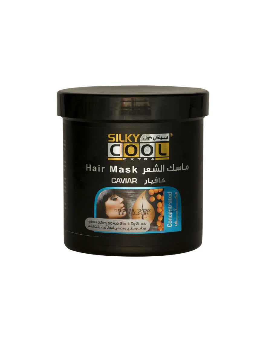 Silky Cool Caviar Hair Mask 1000ml – Deep Conditioning Treatment with Caviar Extract & Fatty Acids for Hydration, Shine & Anti-Aging Hair Care