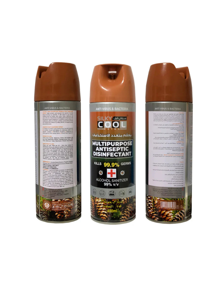 Silky Cool Multipurpose Antiseptic Disinfectant 400 Ml- Power Pine