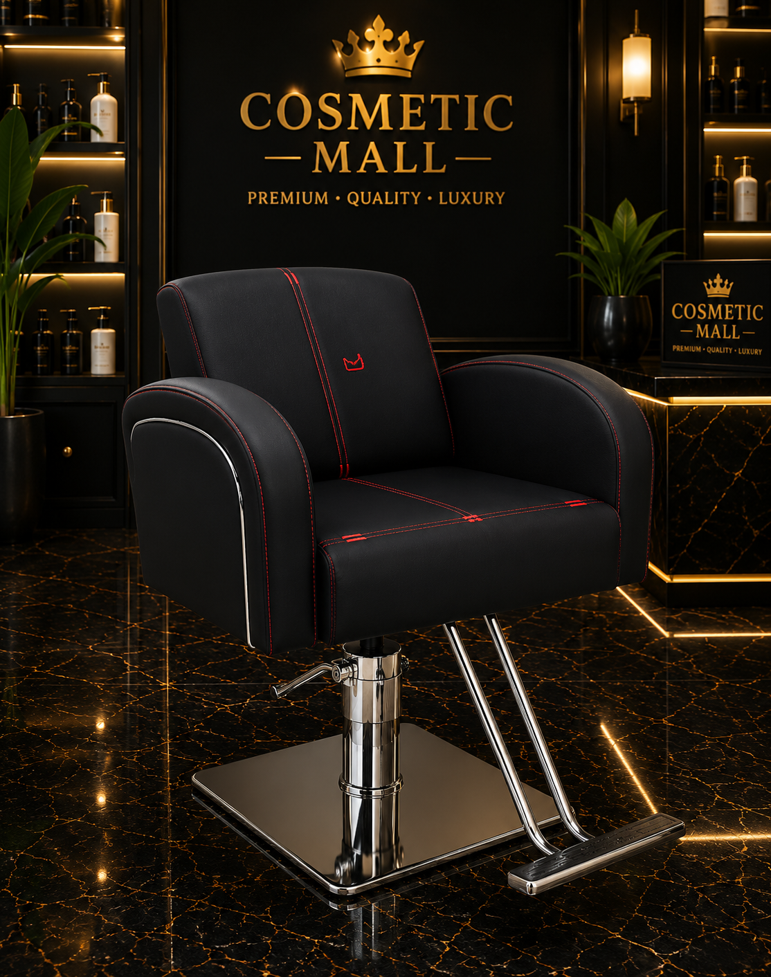 Perfect Active Professional Styling Chair Black with Silver