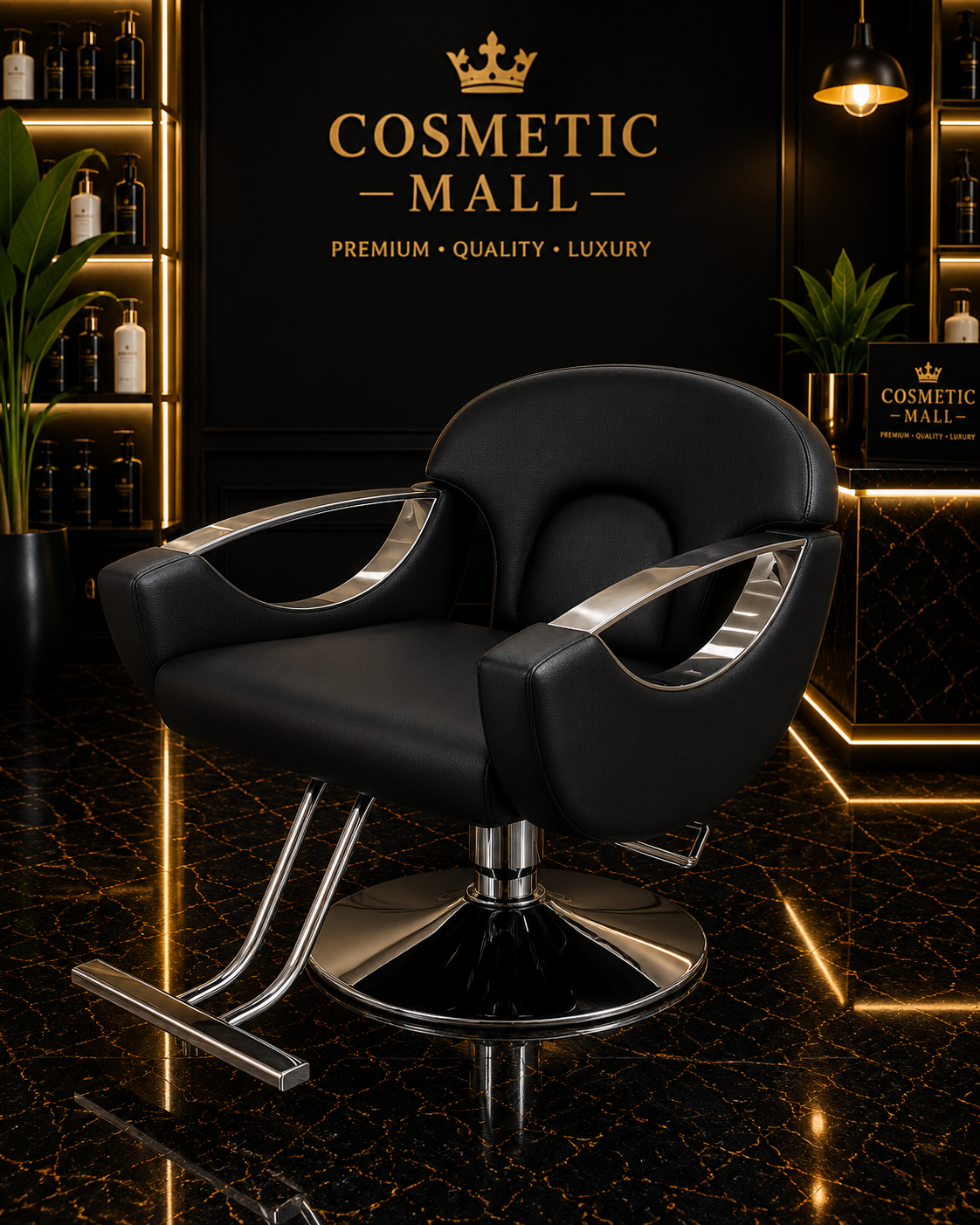 Perfect Active Professional Salon Styling Chair Silver Handle