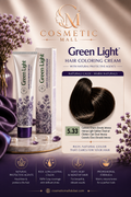 Green Light Hair Coloring Cream 5.33 Intense Light Golden Chestnut | Professional Permanent Hair Color