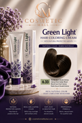 Green Light Hair Coloring Cream 6.33 Intense Dark Golden Blonde | Professional Permanent Hair Color