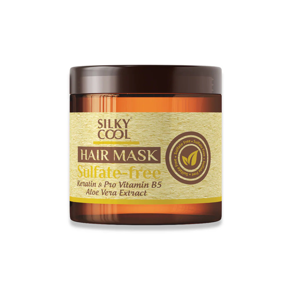 Silky Cool Sulfate-Free Hair Mask – Hydrating & Replenishing Treatment for Dry, Damaged, Brittle or Frizzy Hair – Deep Moisture Repair with Gentle Formula – 350ml