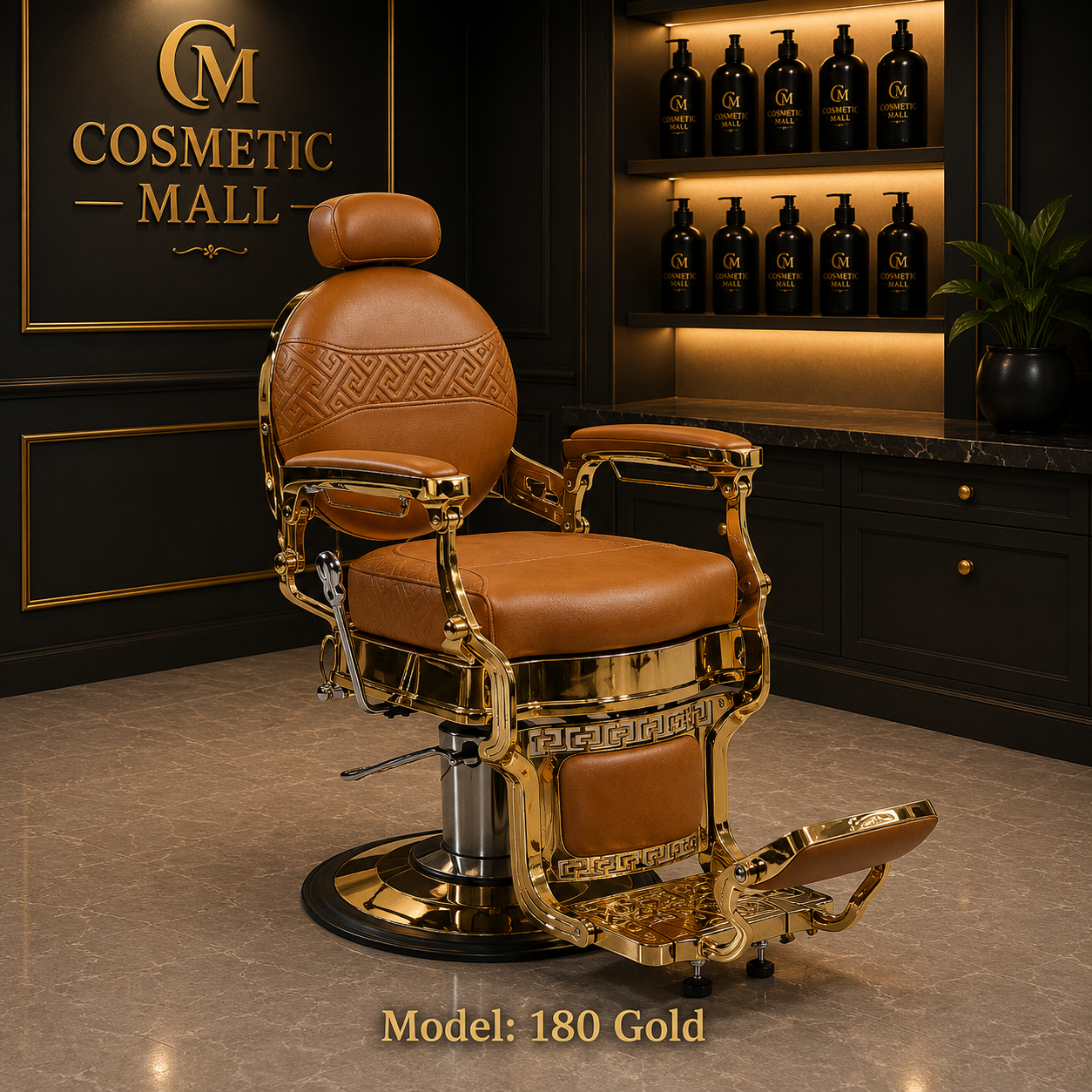 Model 180 Gold – Luxury Barber Chair