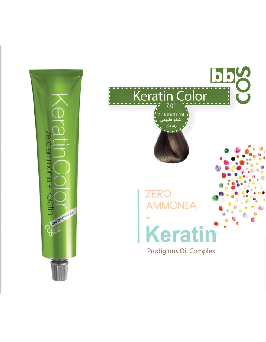 Keratin Hair Color 100 ml 7.01
