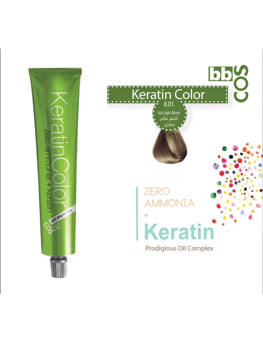 Keratin Hair Color 100 ml 8.01