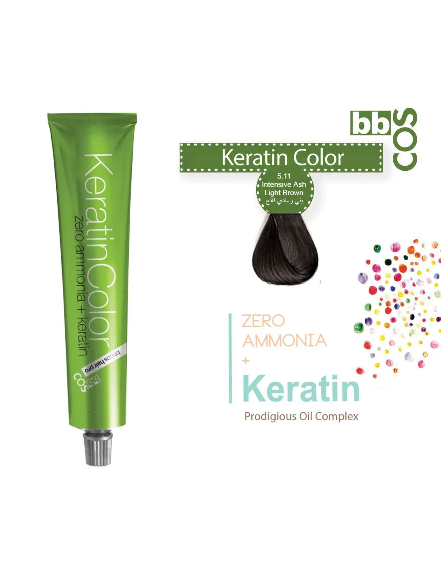 Keratin Hair Color 100 ml 5.11