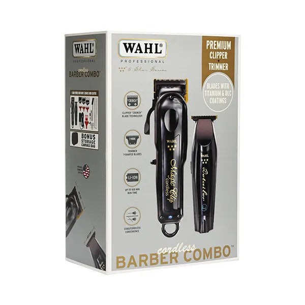 WAHL Magic Clip Cordless Barber Combo Premium Clipper & Trimmer Combo NEW