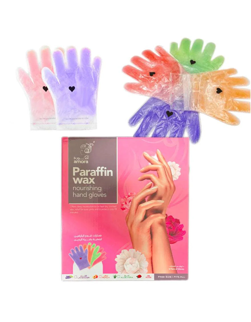 Amora Paraffin Hand Gloves 5 Pairs - Lavender Aromatherapy Treatment