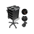 PERFECT ACTIVE-Trolley X31 Black Salon Trolley Multi-Layer Movable Hairdressing Cart