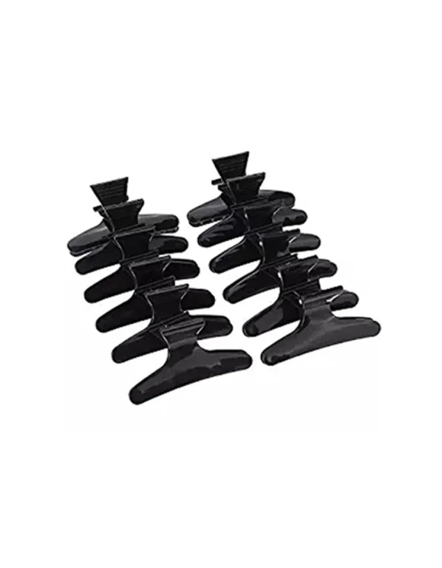 PERFECT ACTIVE Butterfly Hair Clip 12Pcs E-49 Black
