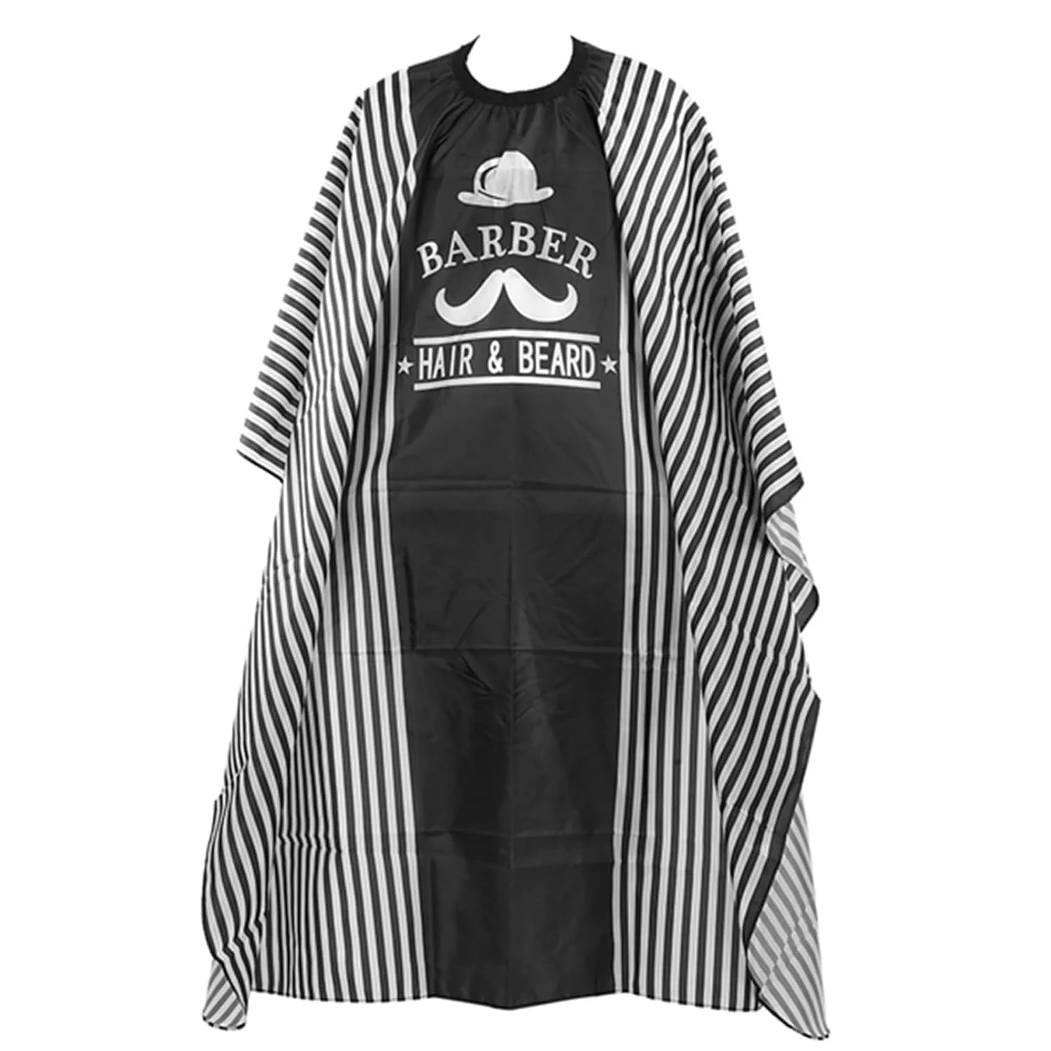 PERFECT ACTIVE-Hair Cutting Cape for Salon & Barber, Large Black and White Striped Professional Hairdressing Cape with Snap Closure ,Water-Resistant, Unisex – J-1093