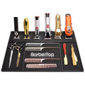 PERFECT ACTIVE-Barber Magnetic Tool Mat NL-03-2 - Professional Non-Slip Barber Station Organizer for Clippers, Scissors, and Tools - Black