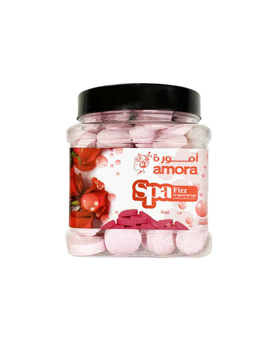 Amora Spa Nail and Foot 800 Gm Fizzy Tablets - Rose - Refreshing Foot Soak