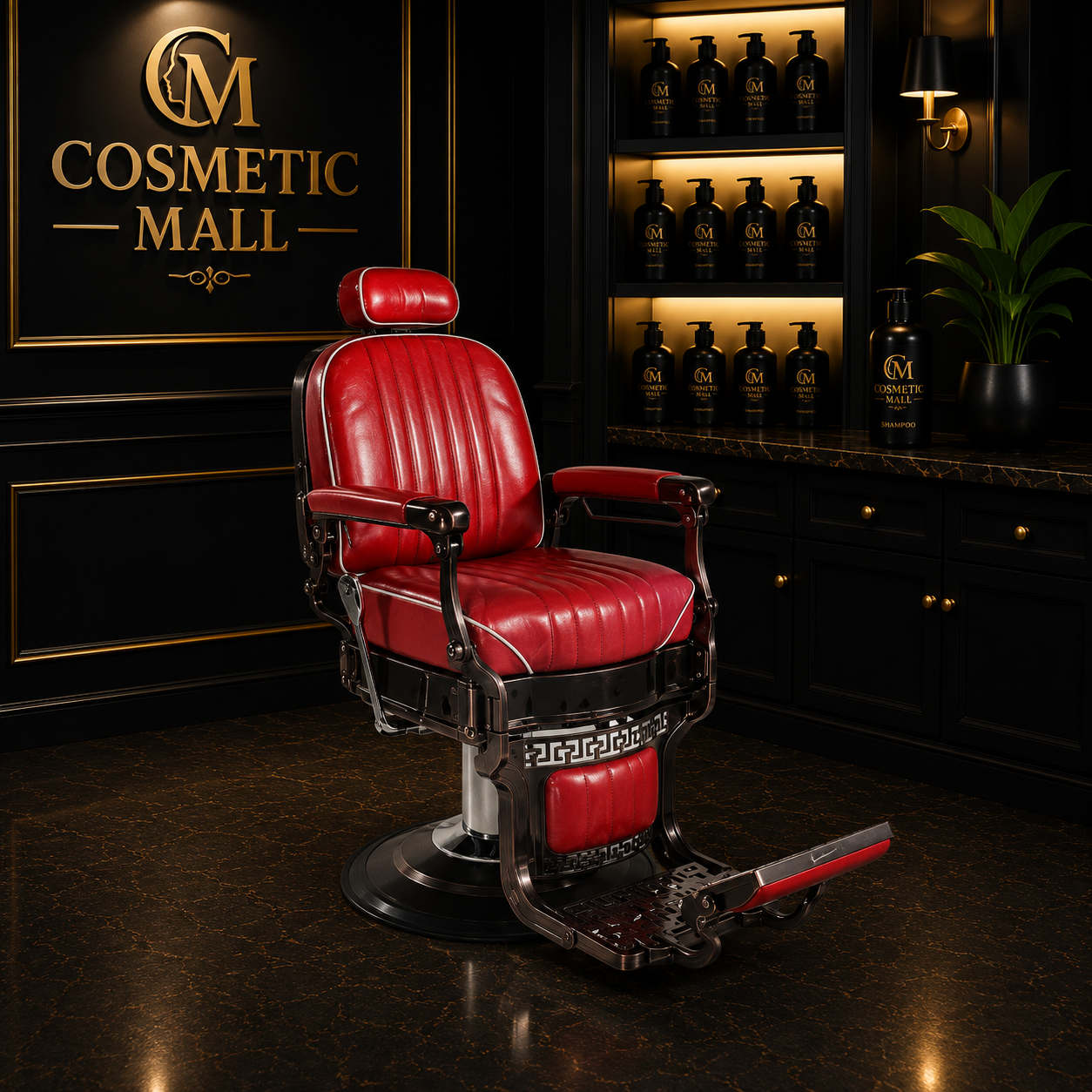 Luxury Pilot Barber Chair – Red