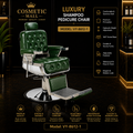 Luxury Shampoo Pedicure Chair – Model VY-8612-1 (Emerald Green)