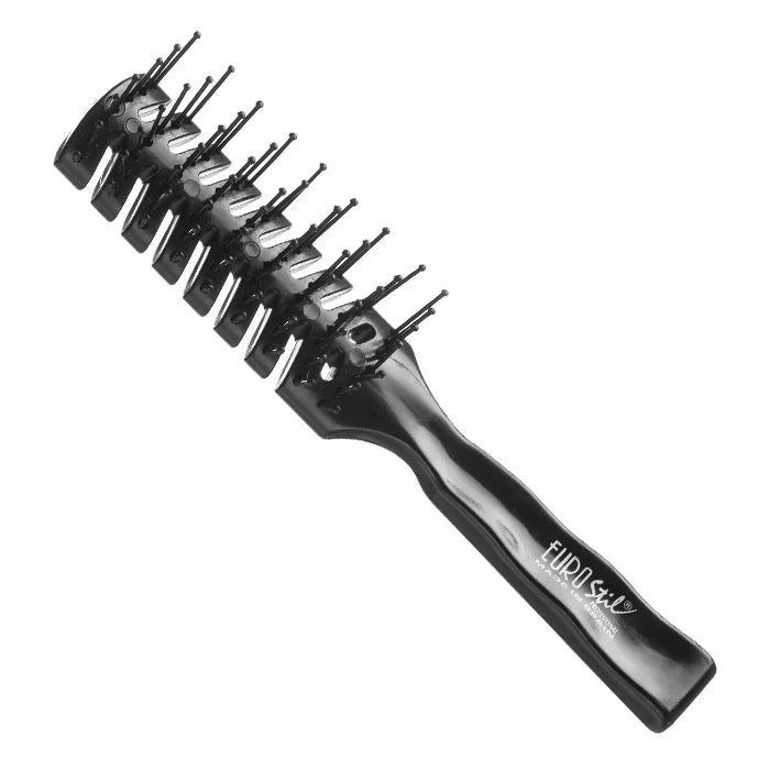 Eurostil Vent Brush 2 Bristle - Black for Versatile Styling