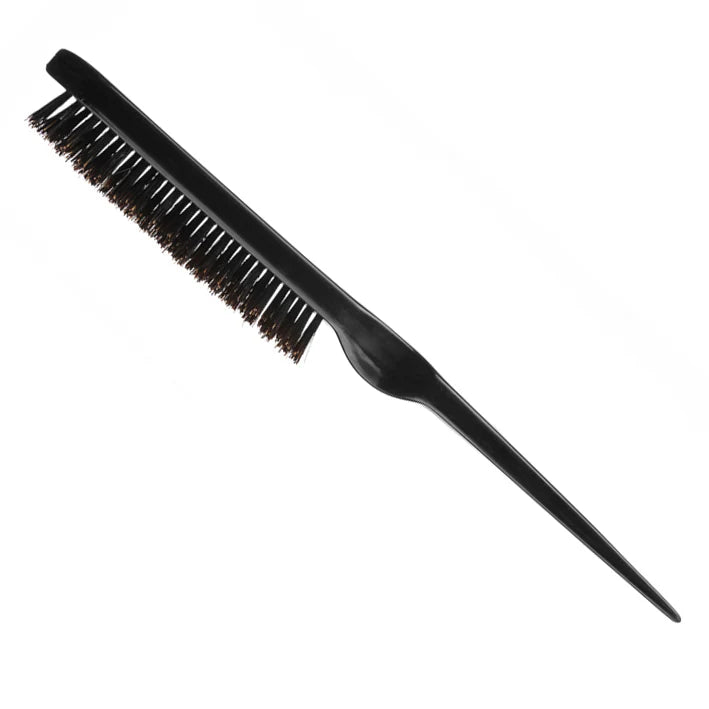 Eurostil Styling Flat Brush - Boar Bristle for Effortless Styling and Smoothing
