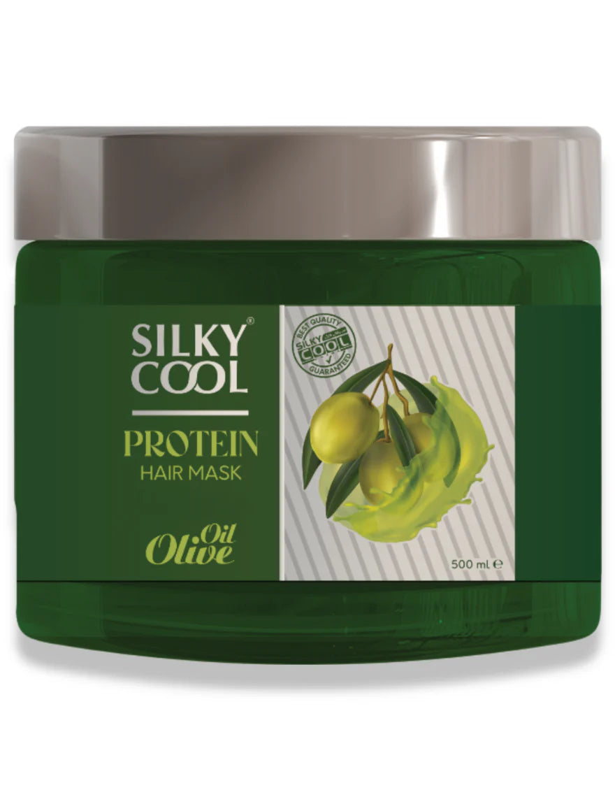 Silky Cool Deep Repair Hair Mask with Olive Oil, Black Seed & Milk Protein – Sulfate-Free Nourishing Treatment for Dry & Damaged Hair