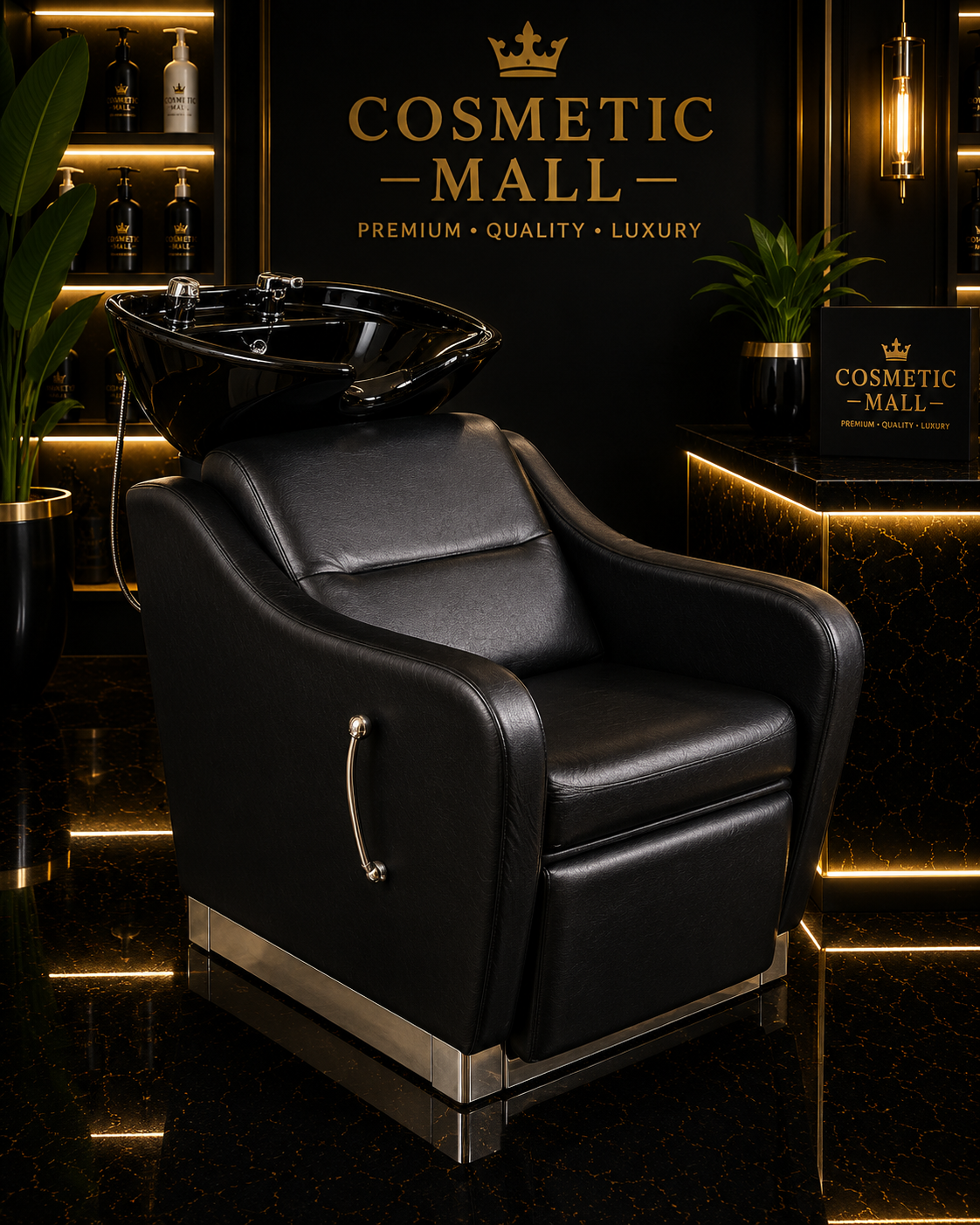 Perfect Active Professional  Salon Shampoo Chair with Basin Black