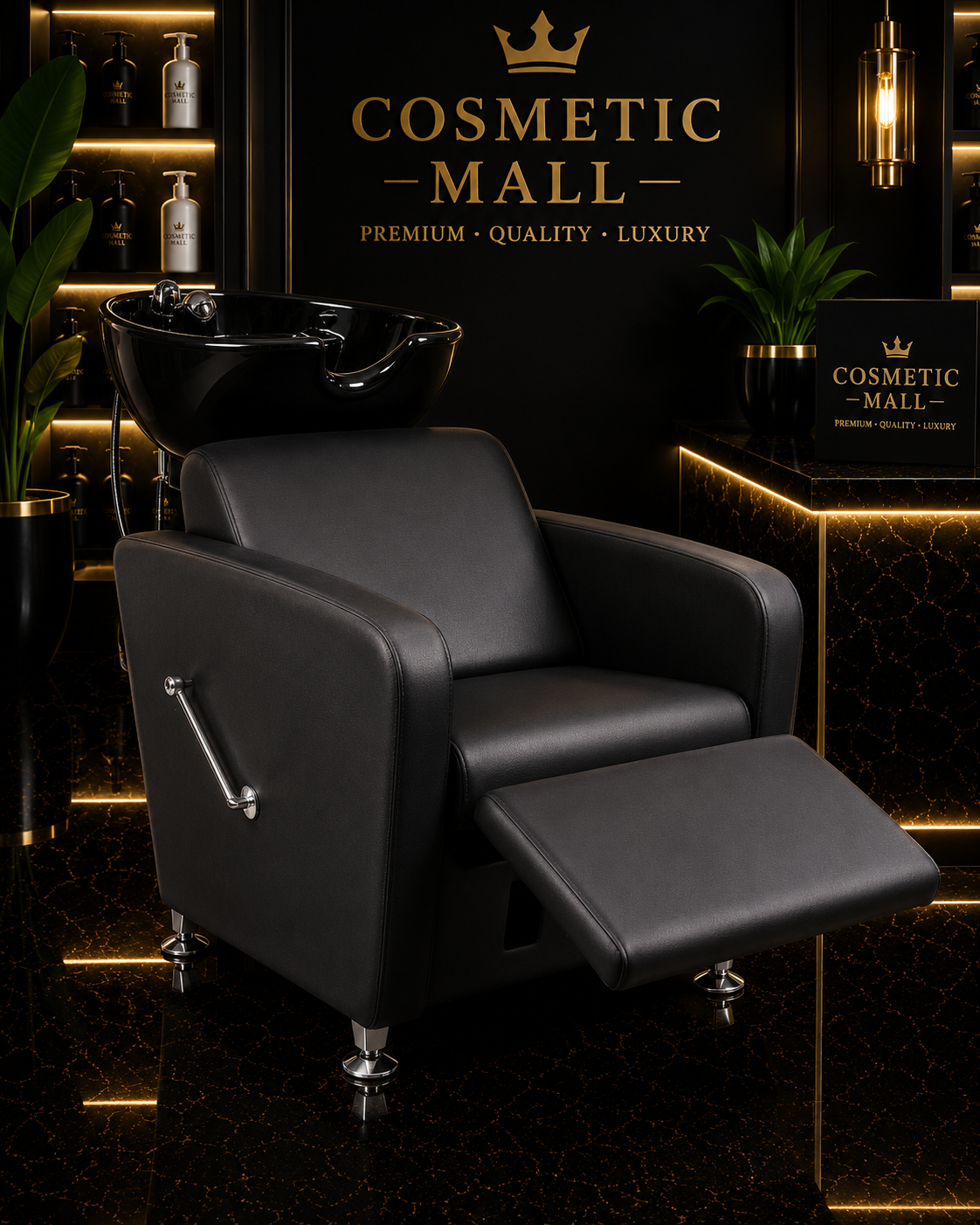 Perfect Active Professional  Shampoo Chair with Black Basin