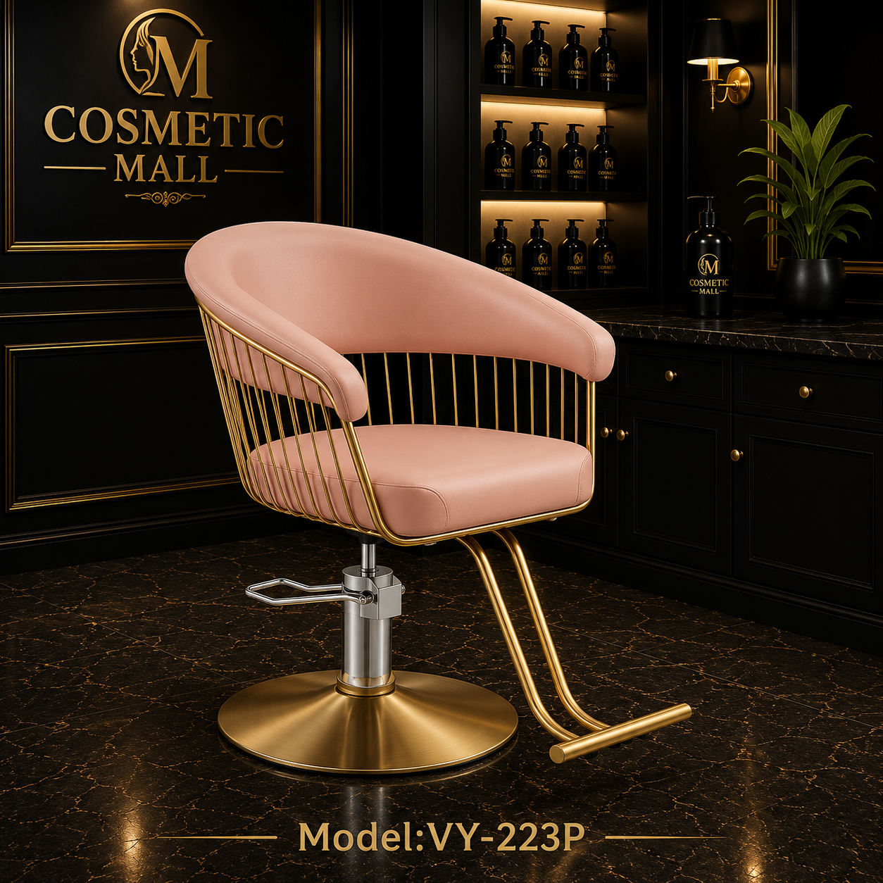 Model VY-223P – Luxury Styling Chair (Pink)