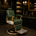 Luxury Barber Chair – Vintage Emerald Green Edition