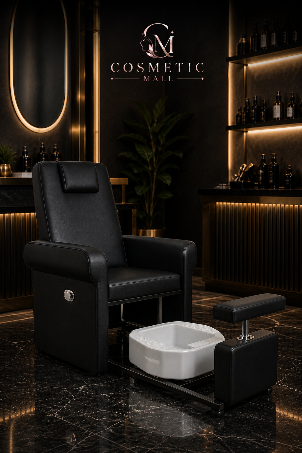 Perfect Active Professional Salon Pedicure Foot Massage Chair Black
