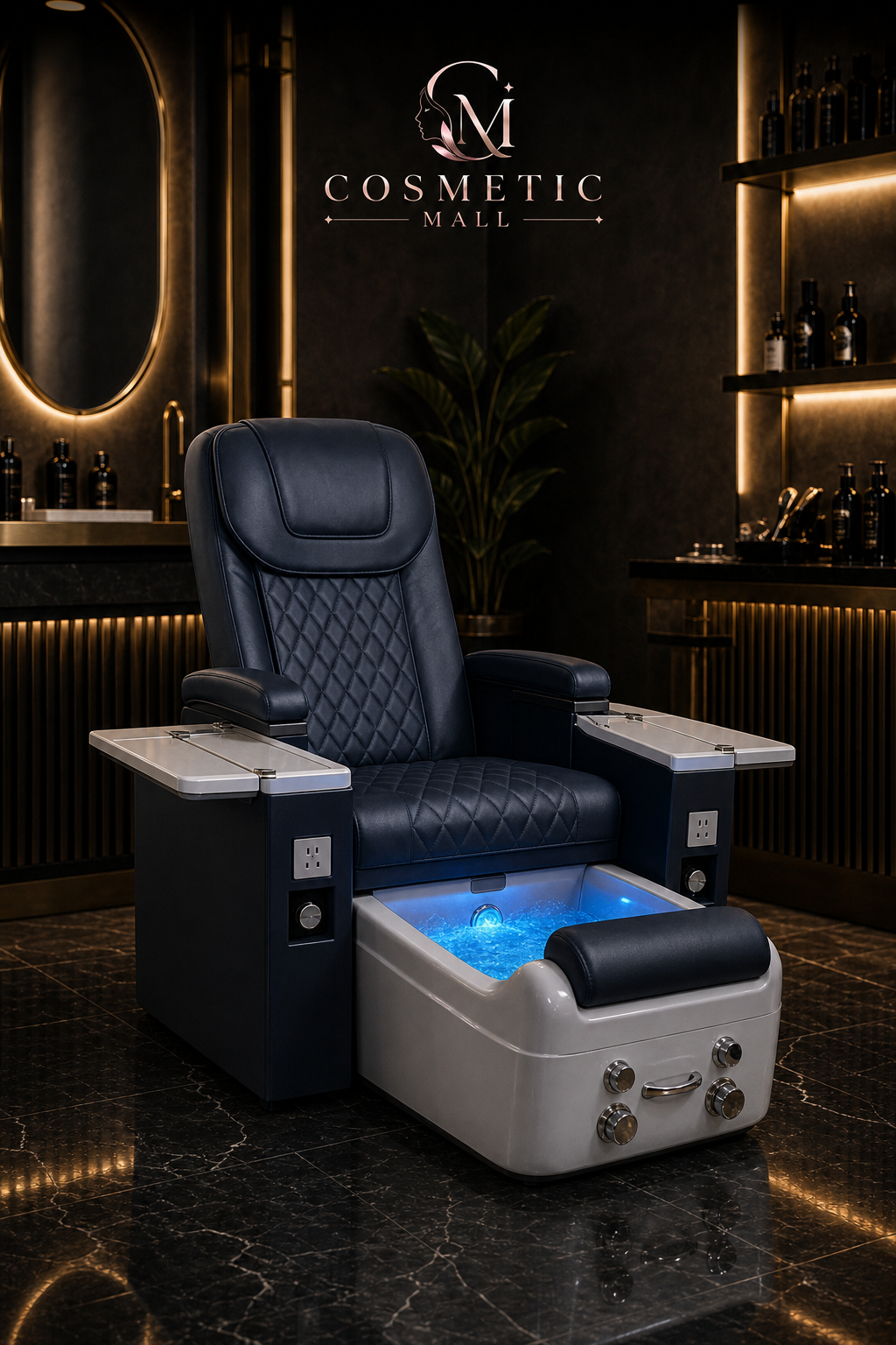 Perfect Active Professional Salon Pedicure Foot Massage Chair Black