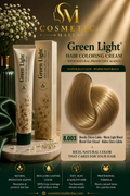 Green Light Hair Coloring Cream 8.003 Warm Light Blonde | Professional Permanent Hair Color