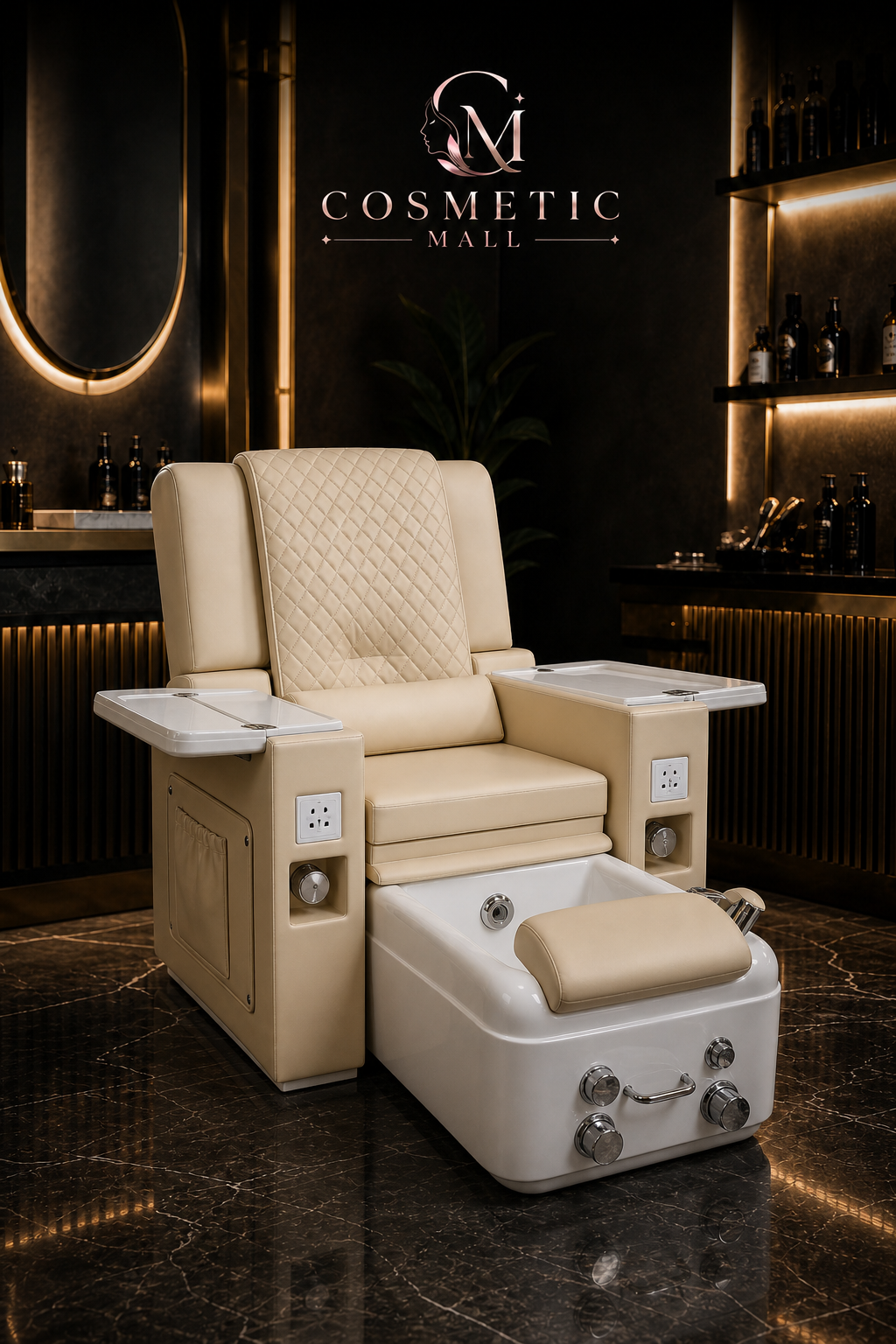 Perfect Active Professional  Salon Mani Pedi Massage Chair Beige