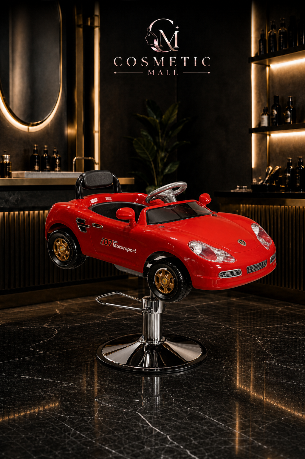 Perfect Active Professional Hair Barber Kids Car Chair Red