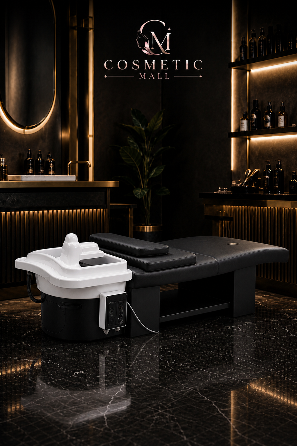 Shampoo Bed with Water System Heater