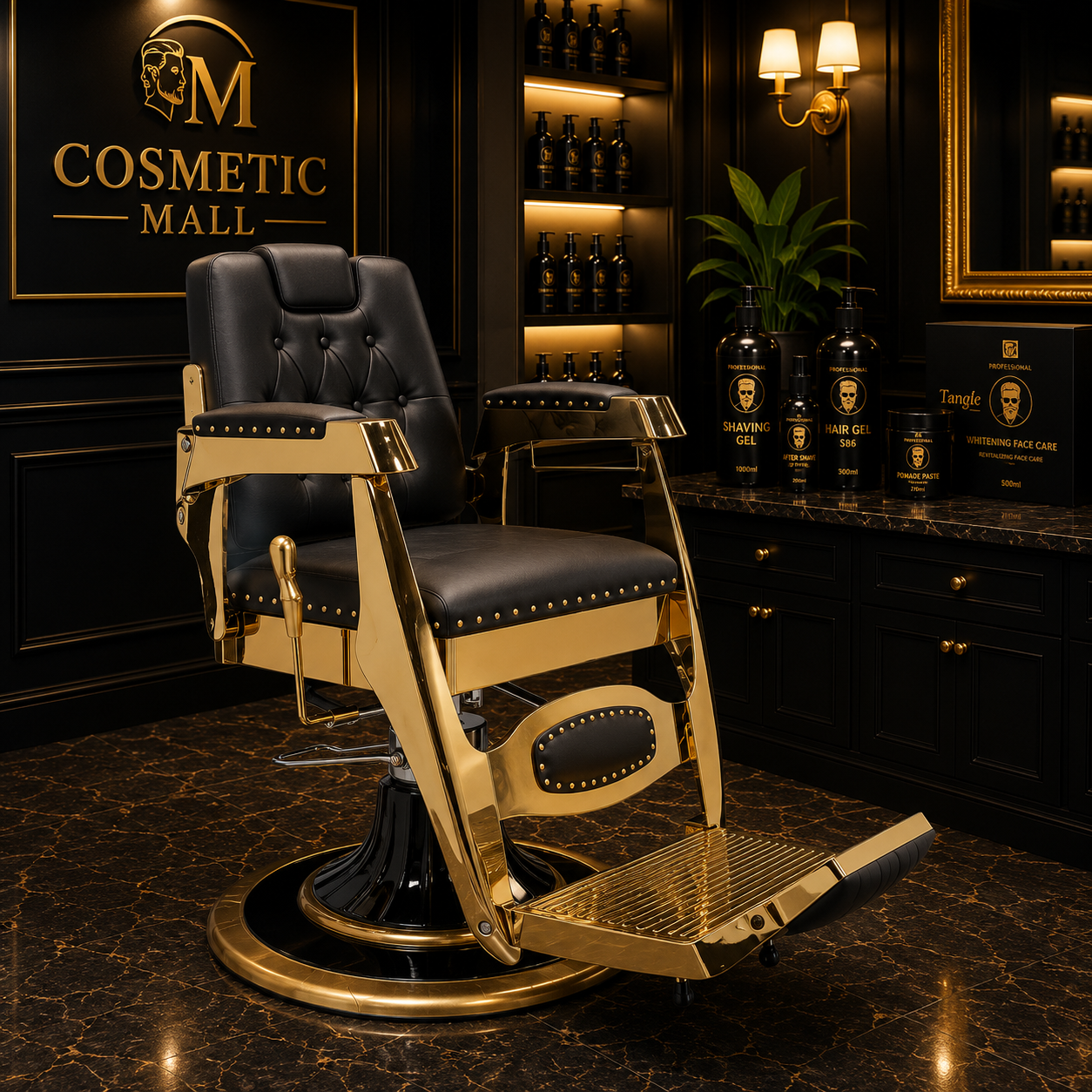 Luxury Gold Barber Chair