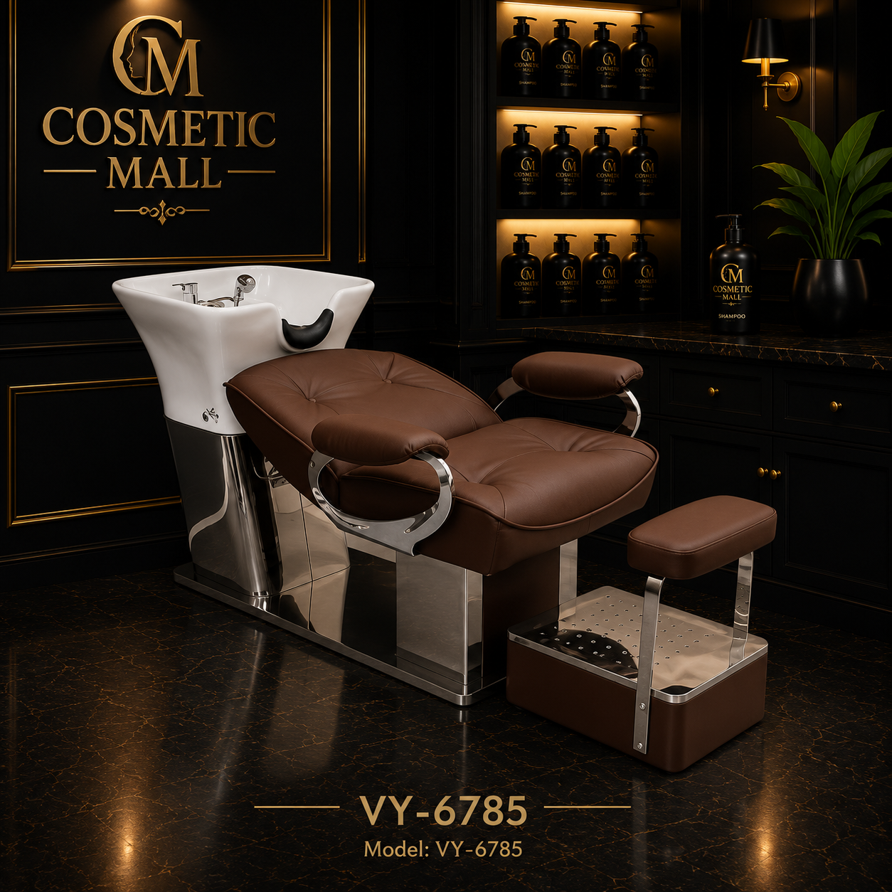 VY-6785 Luxury Shampoo Bed with Technician Stool